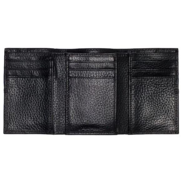 🔥SALE!🔥 Black Pebble Leather Trifold Wallet NEW! - Picture 2 of 4